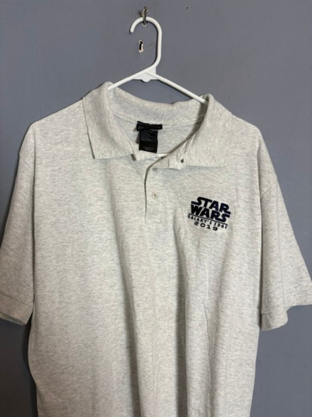 Star Wars  The  Mandalorian  Polo  Gray  Size  L  Read